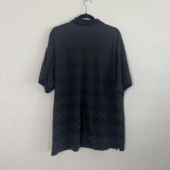 Vintage 90s Disney Store Mickey Mouse Argyle Grey Short Sleeve Polo Shirt XL - Picture 3 of 12